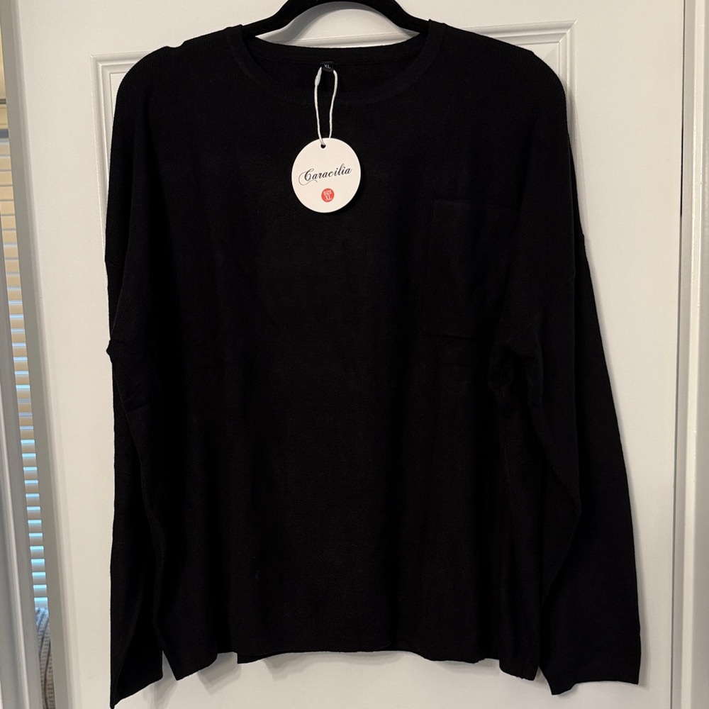 NWT Black Crew Neck Sweater